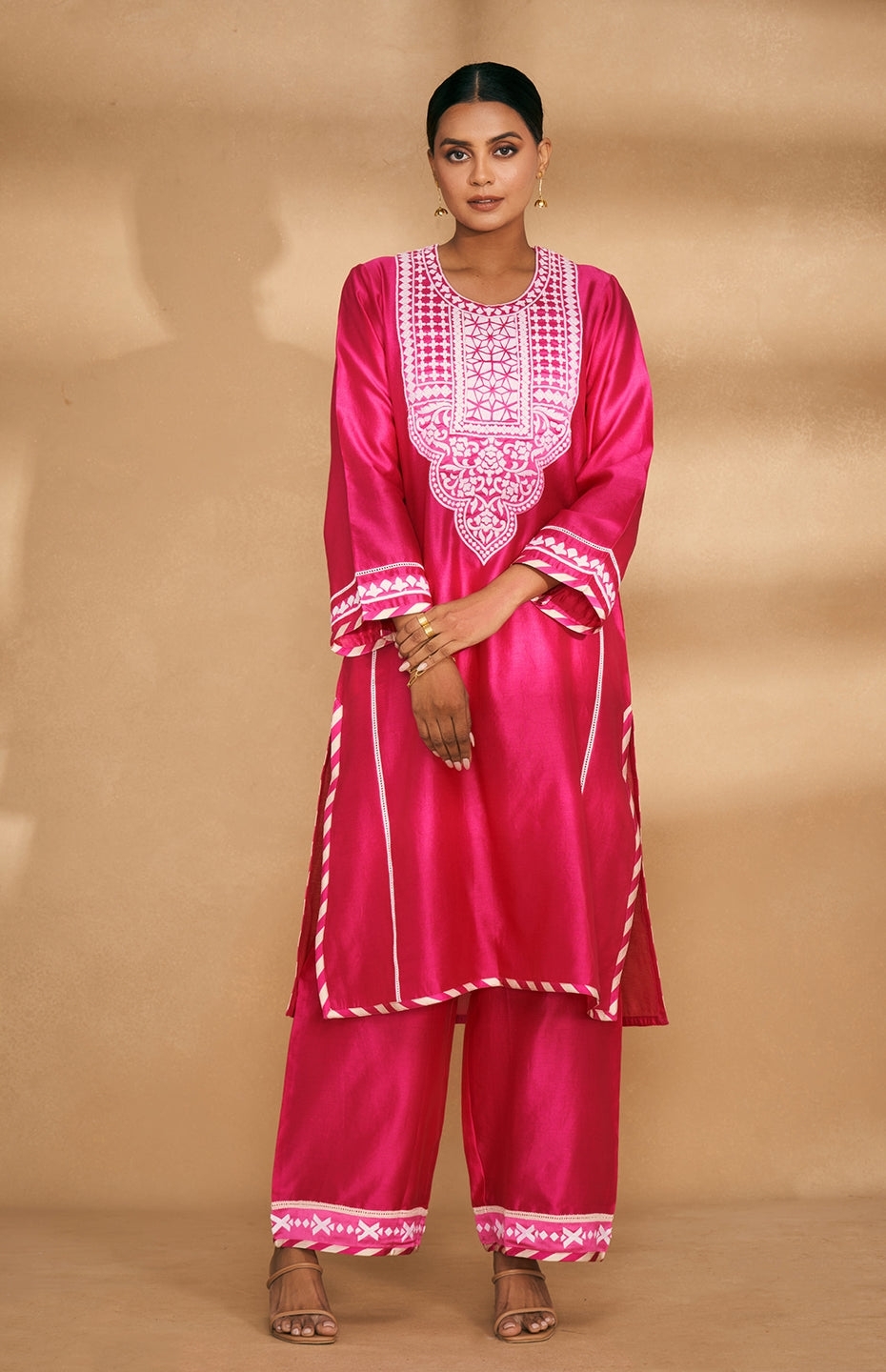 Pink A Line Kurta