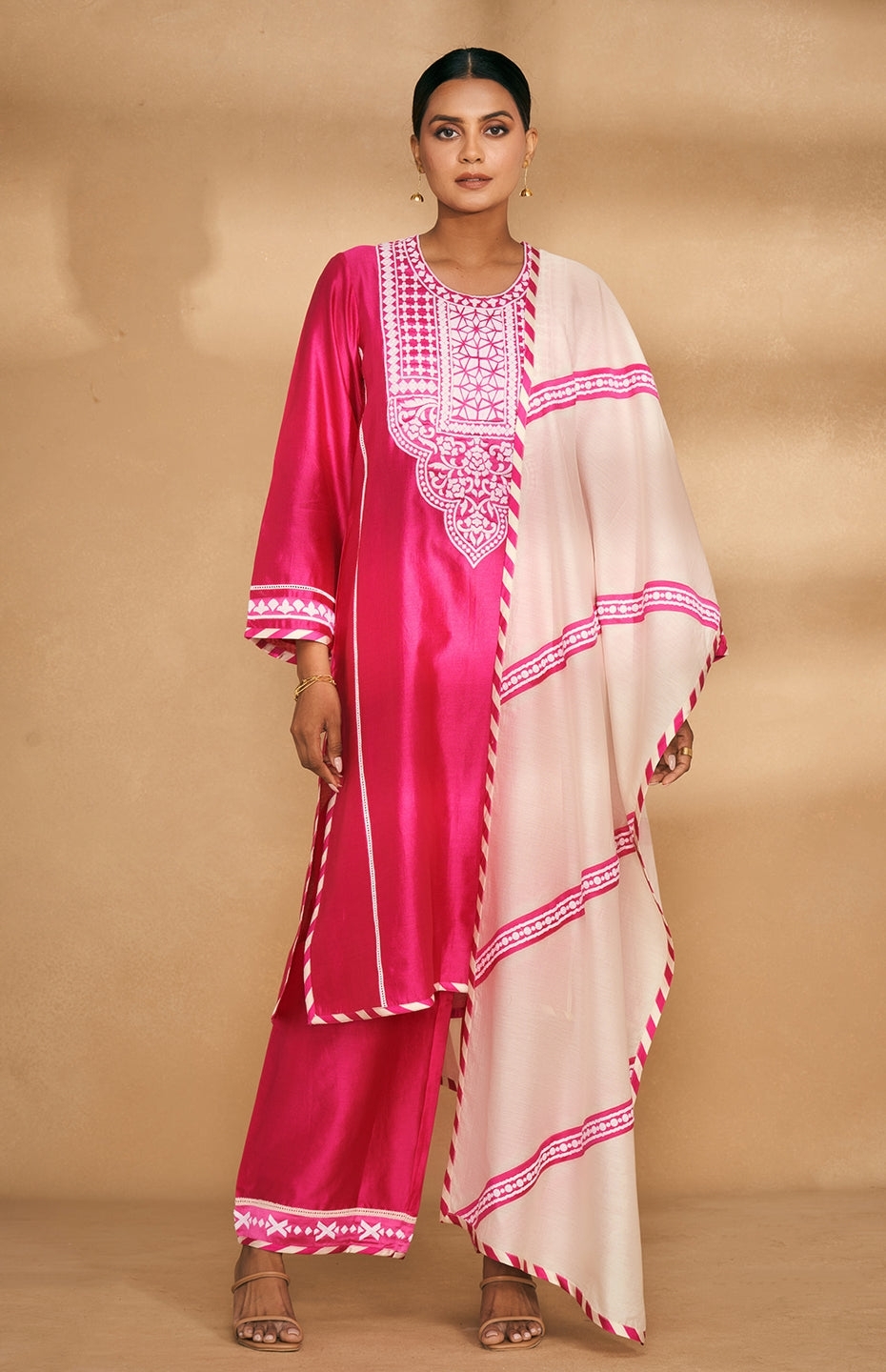 Pink A Line Kurta