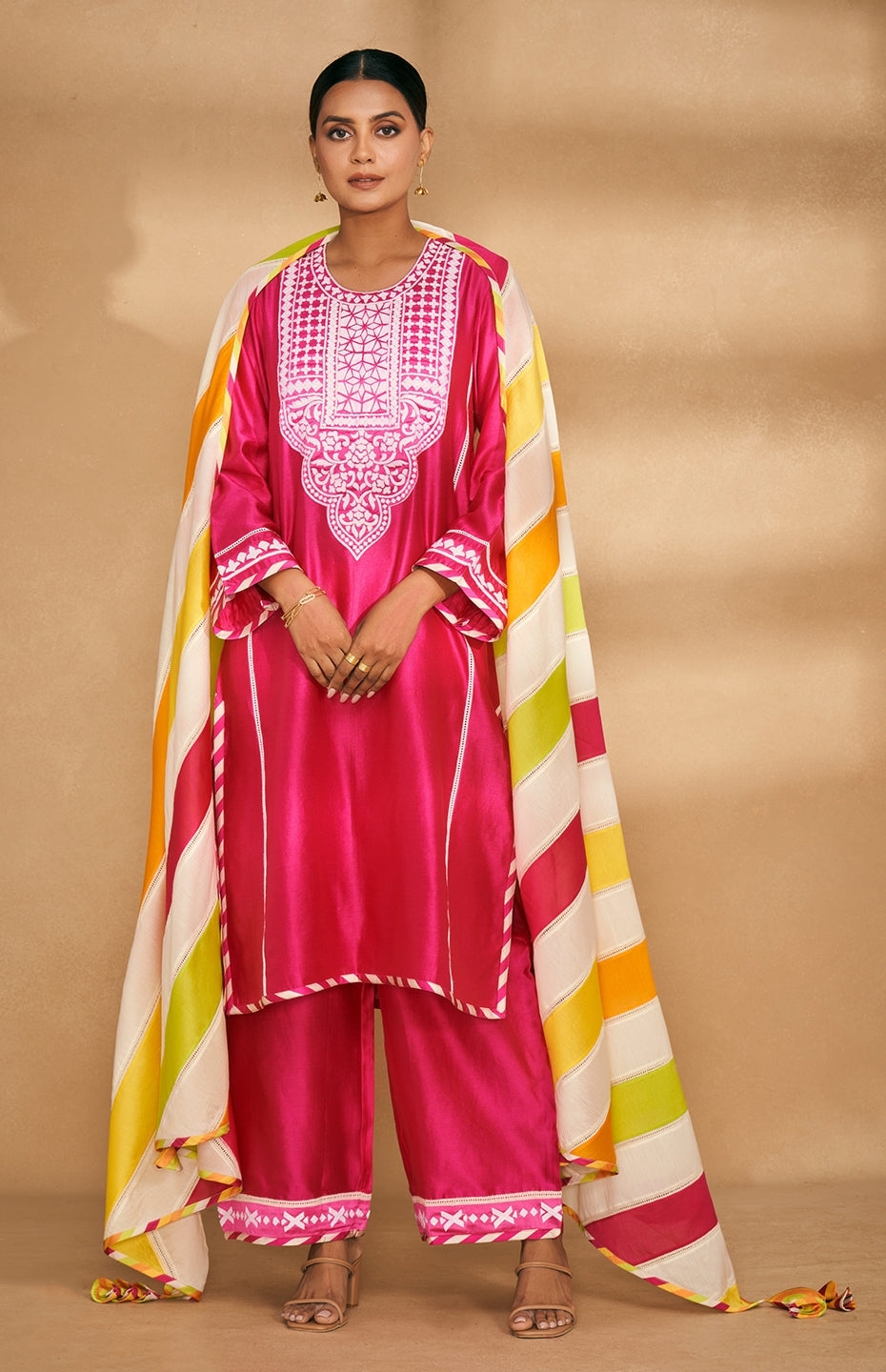 Pink A Line Kurta