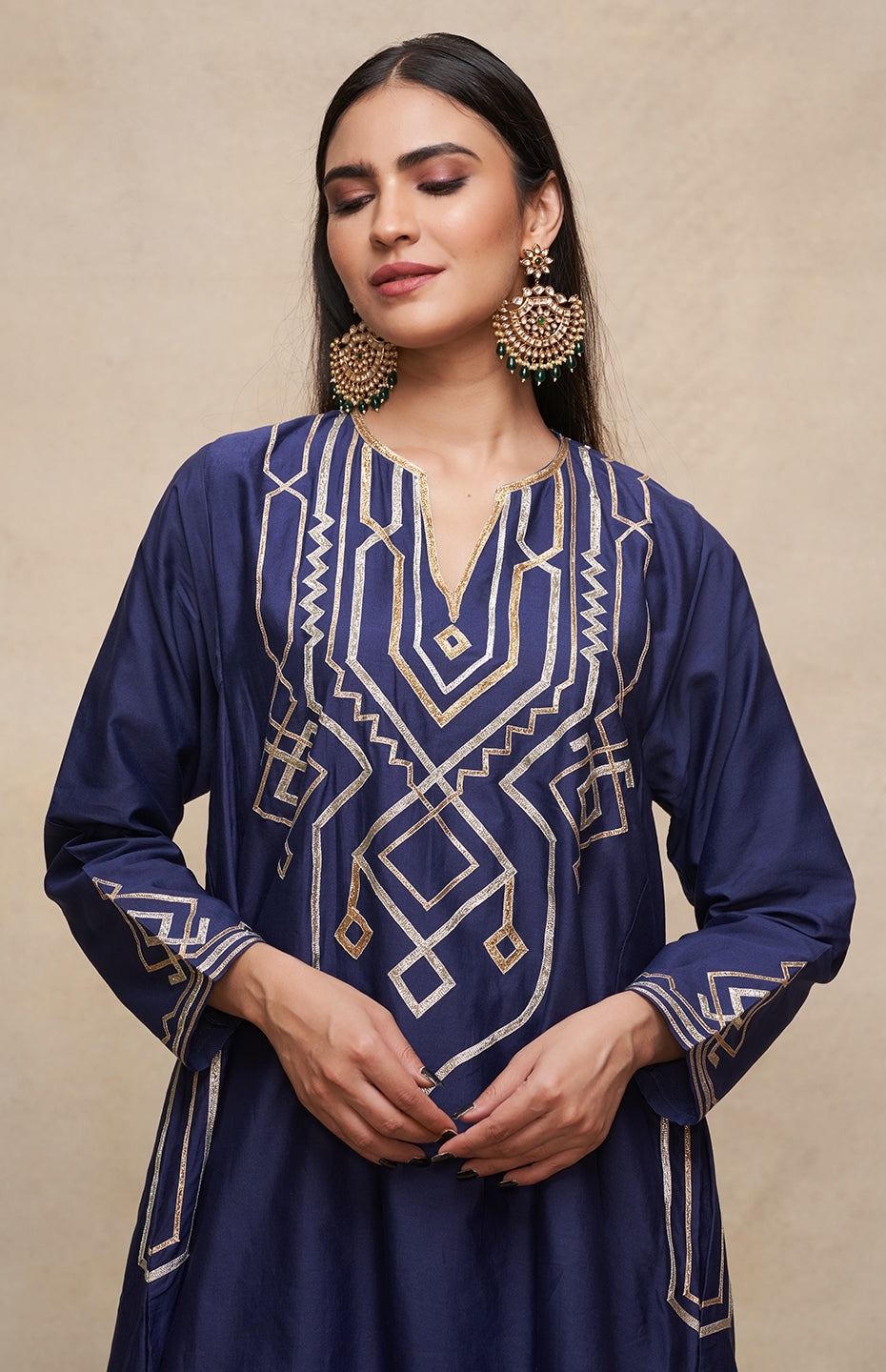 Indigo A Line Kurta