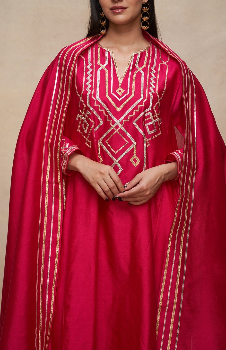 Rani Pink A Line Kurta