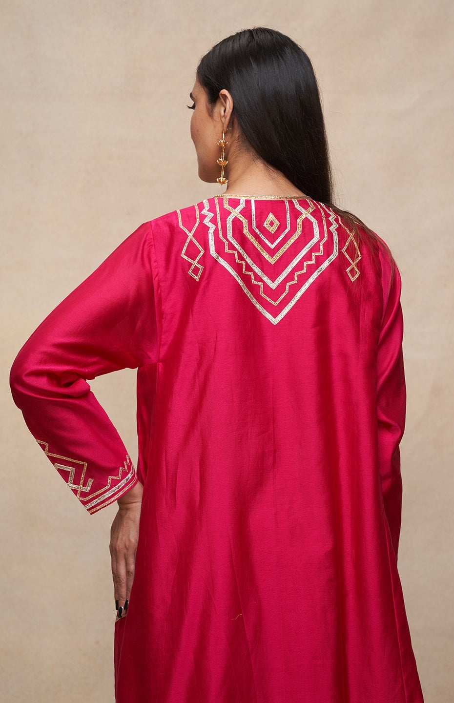 Rani Pink A Line Kurta