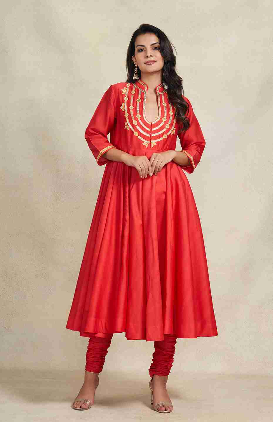 Red Anarkali