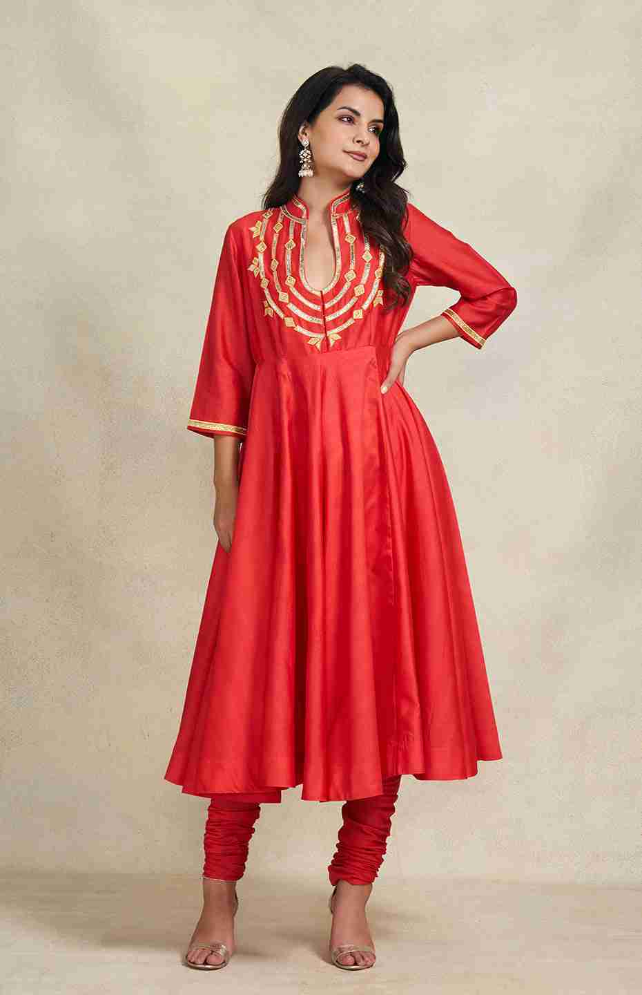 Red Anarkali