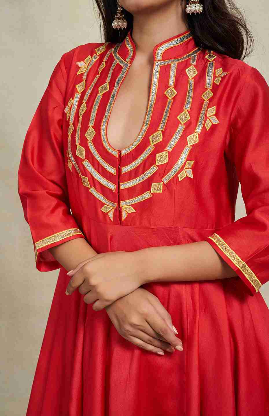 Red Anarkali