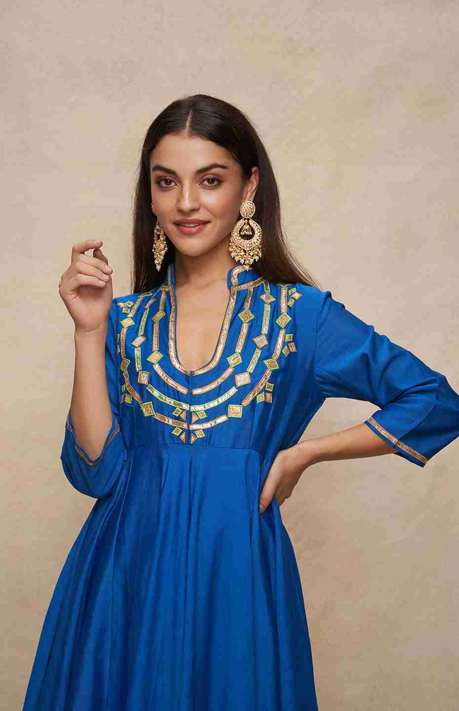 Royal Blue Anarkali