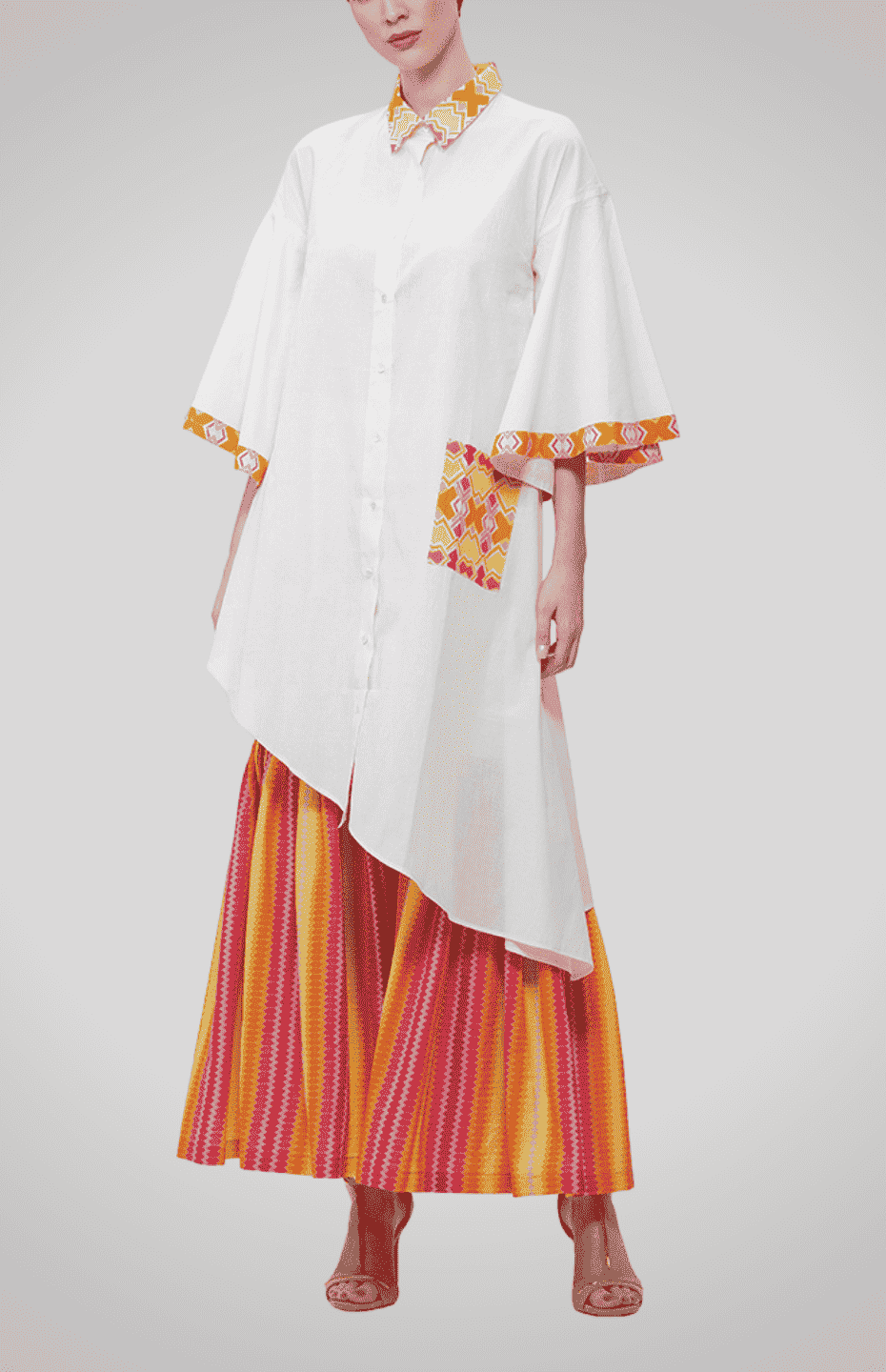 Off-White Bias Tunic