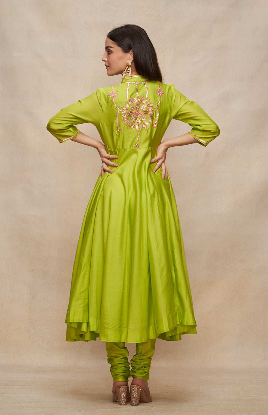 Lime Green Churidar