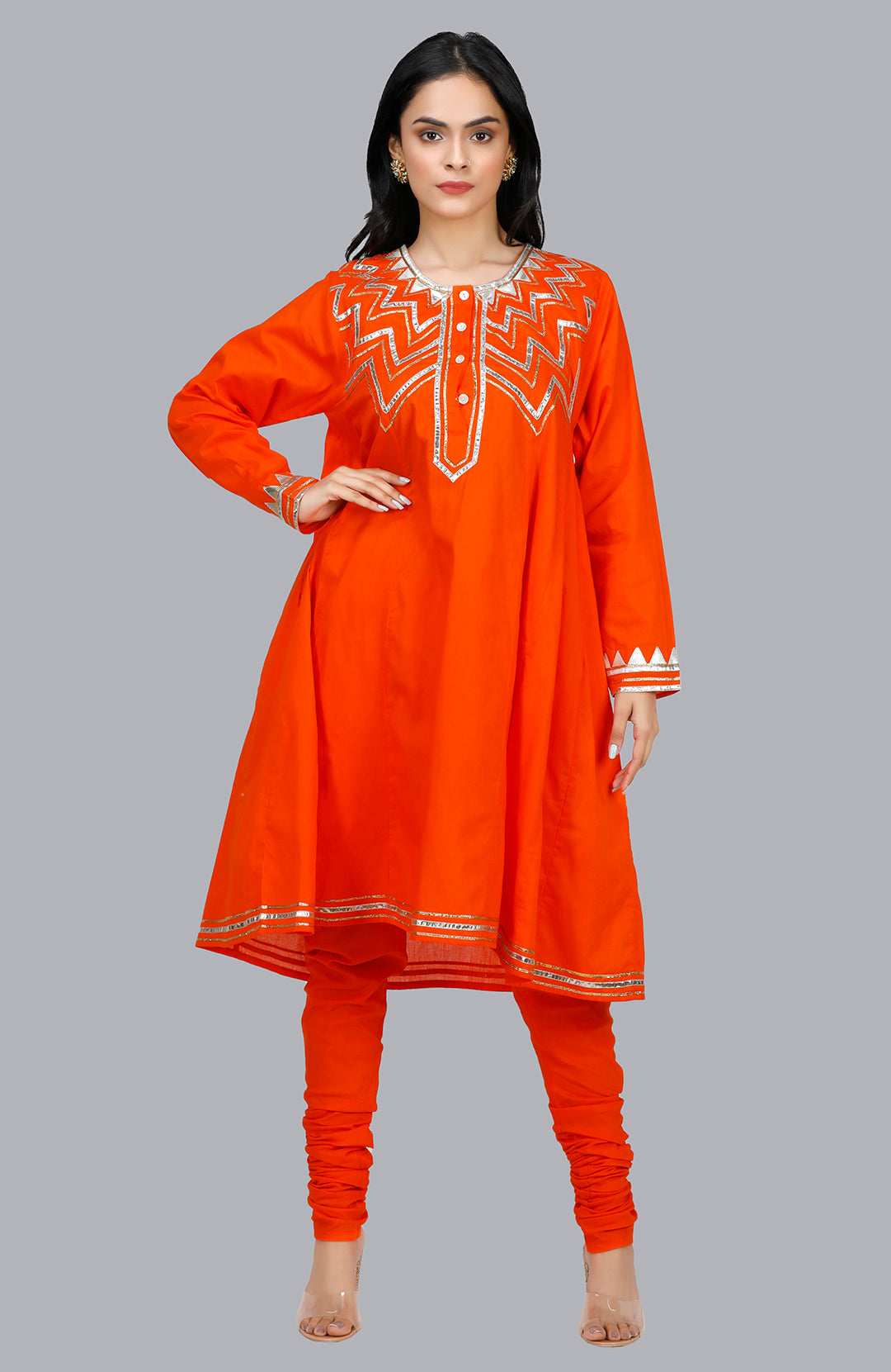 Orange Churidar