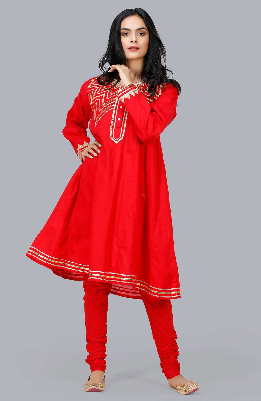 Red Churidar