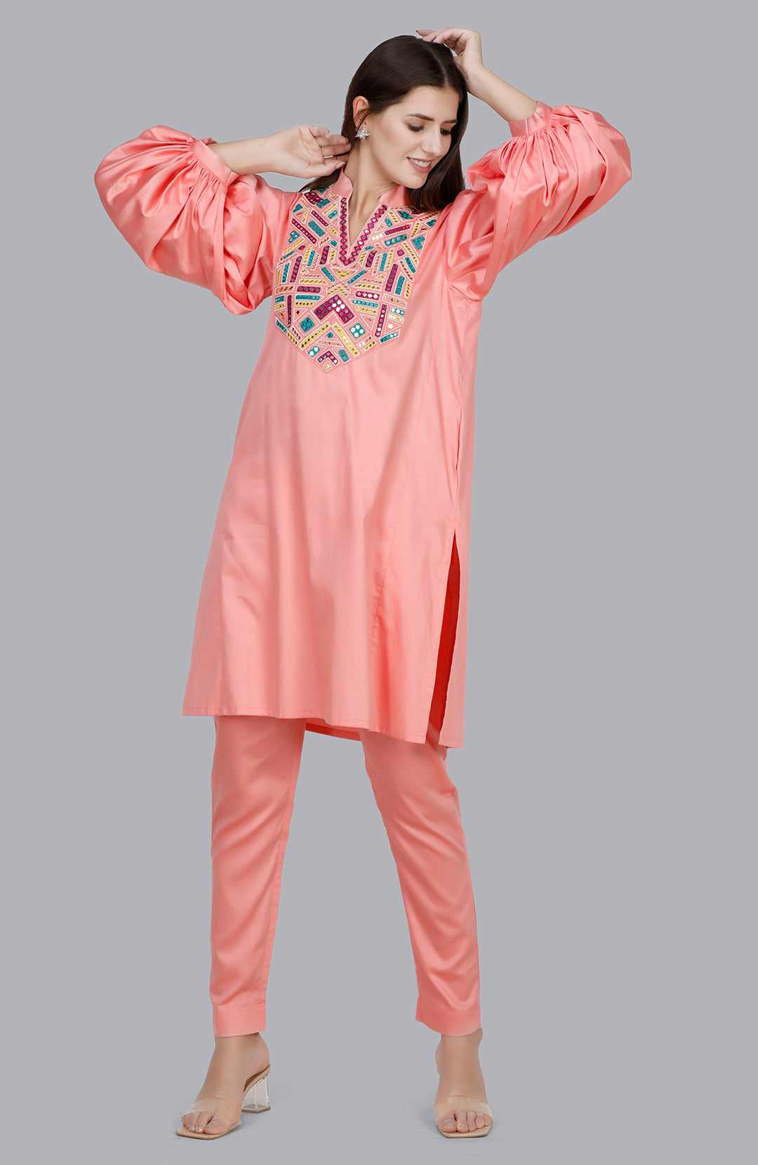 Peach Cigarette Pants