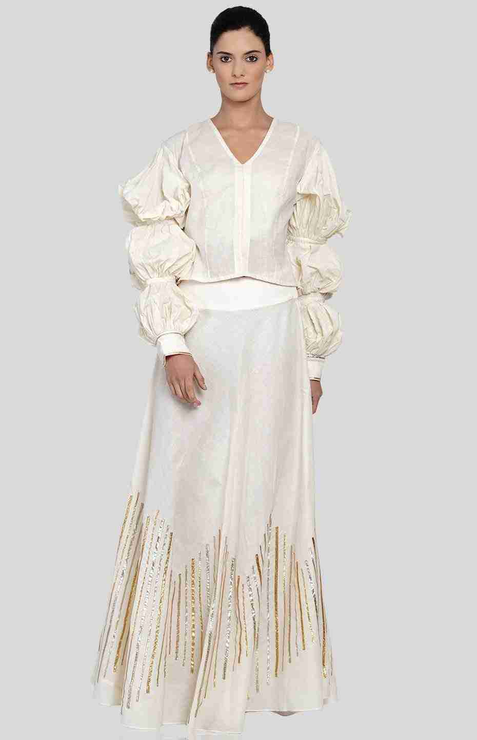 Off White Barcode Circular Skirt