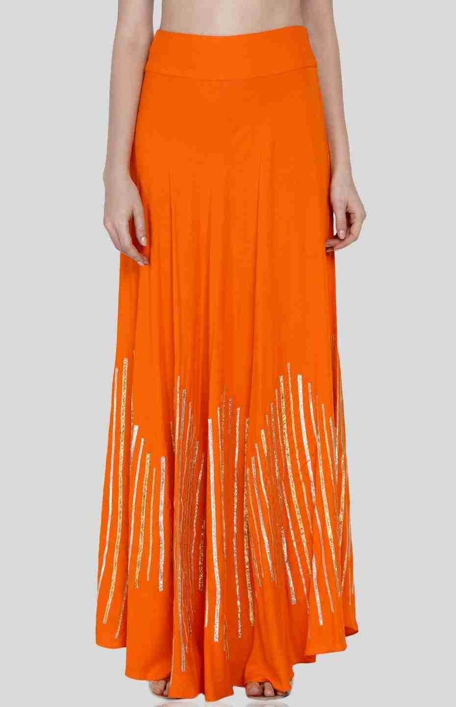 Orange Circular Skirt