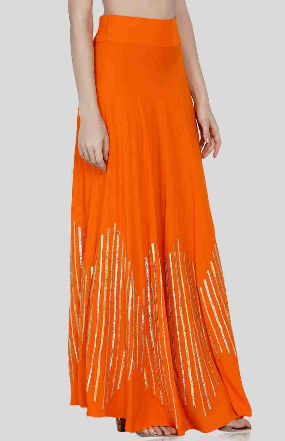 Orange Circular Skirt