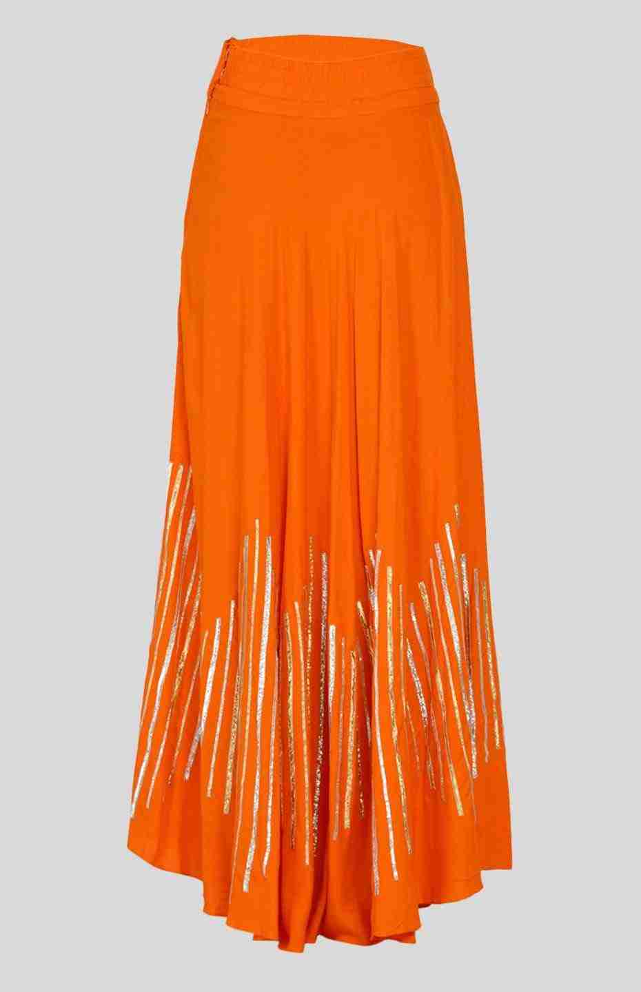 Orange Circular Skirt