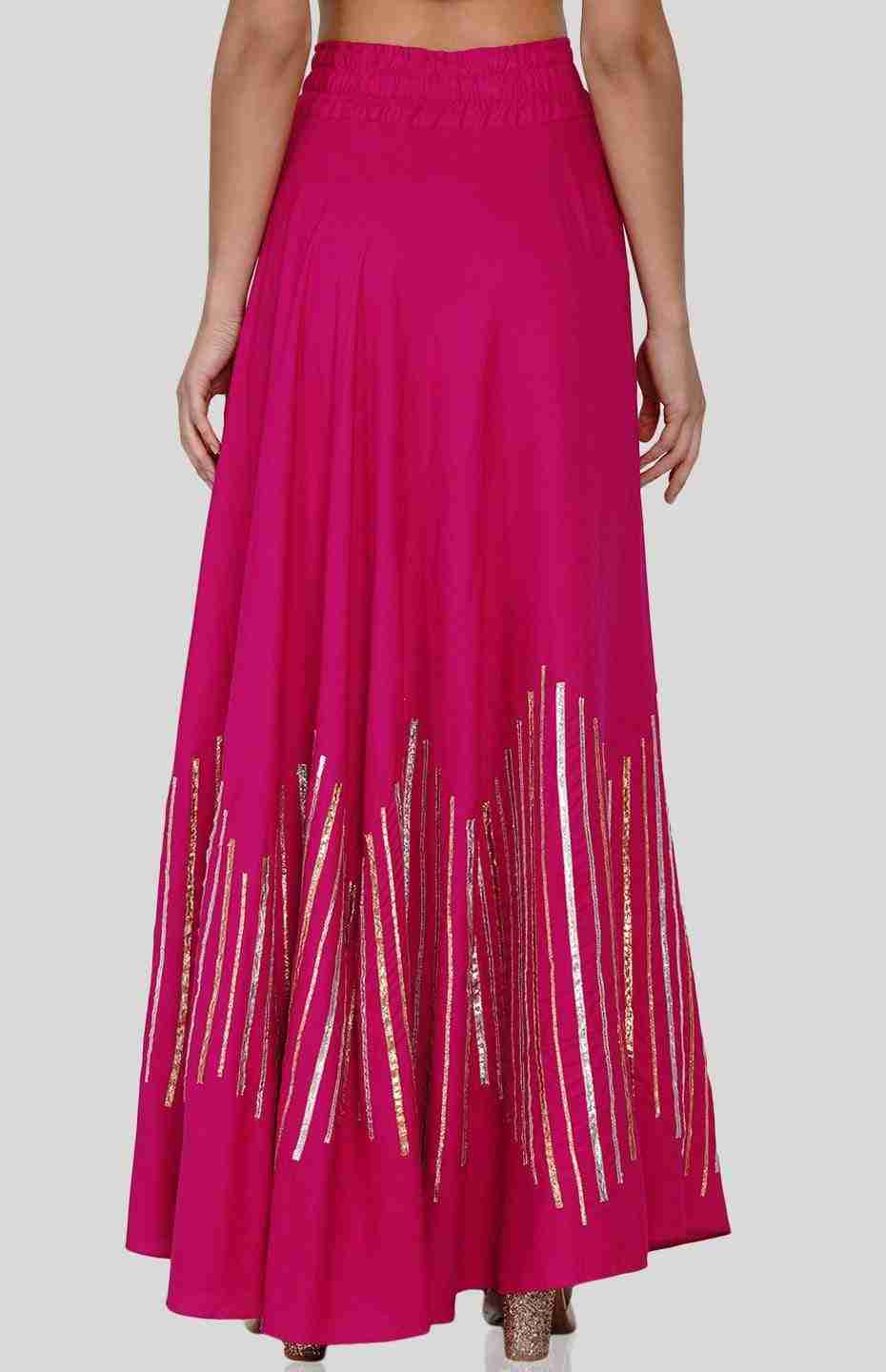 Pink Barcode Circular Skirt