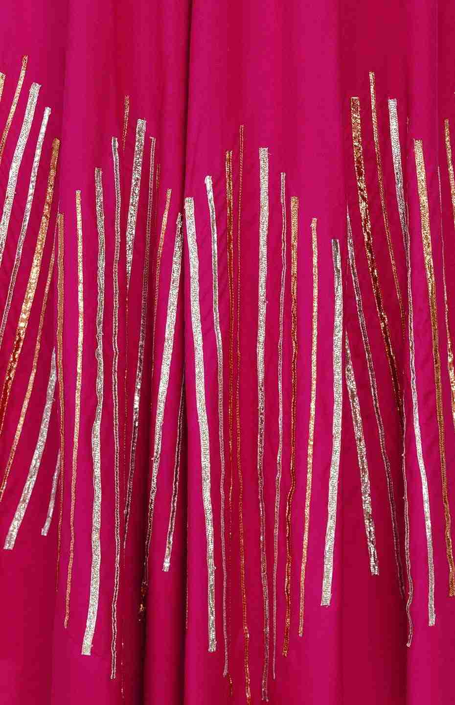 Pink Barcode Circular Skirt