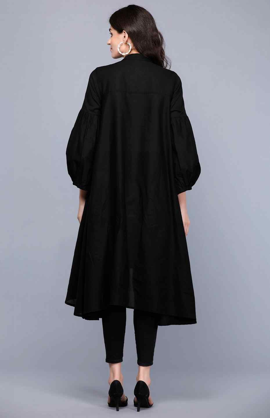 Black Circular Mirror Tunic