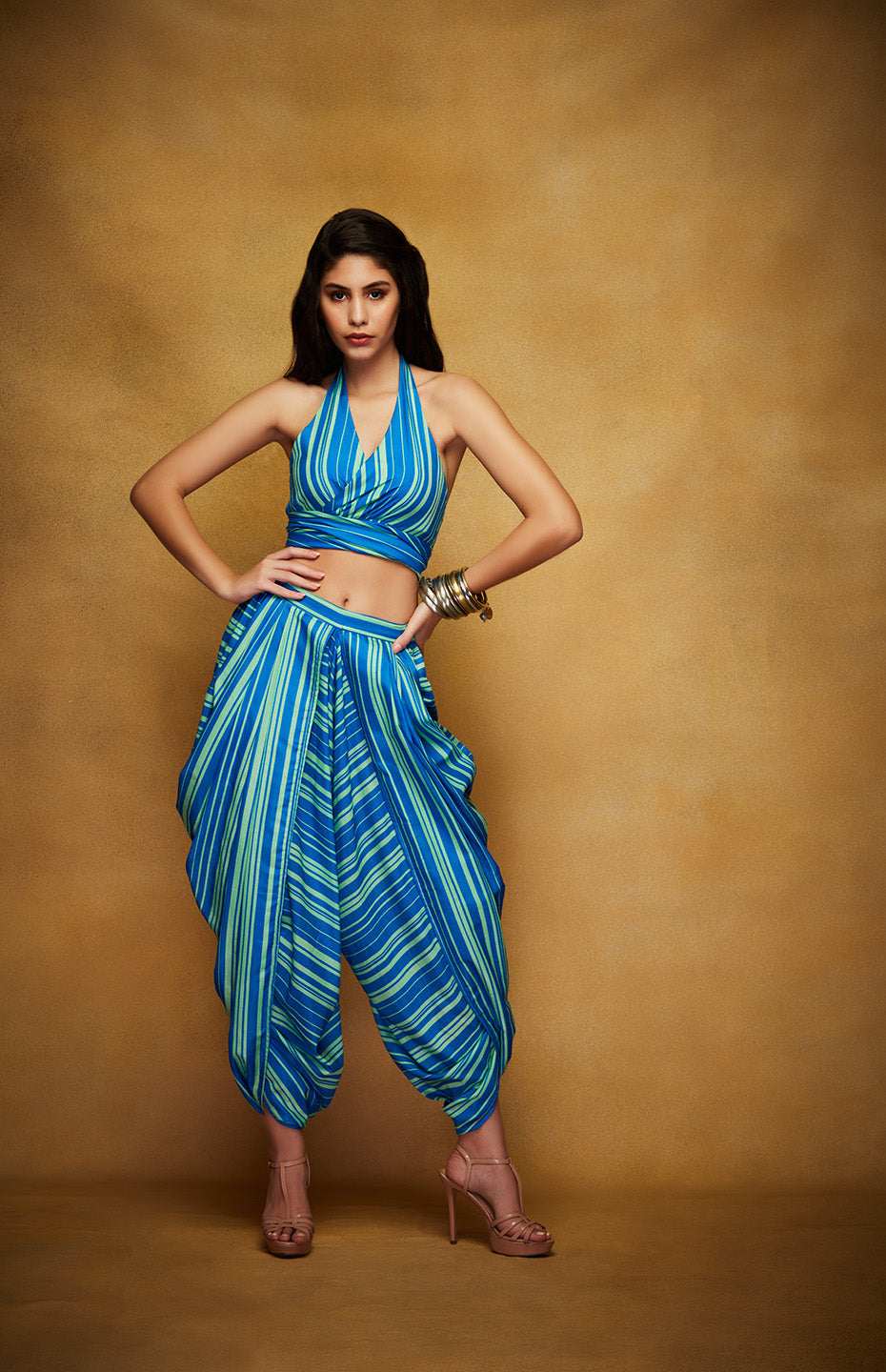 Green & Blue Dhoti
