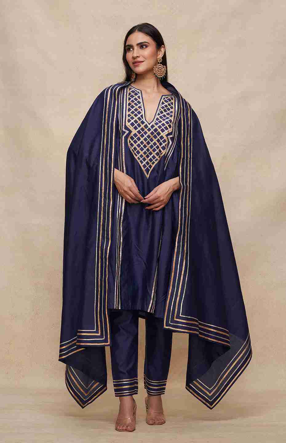 Indigo Gota Dupatta