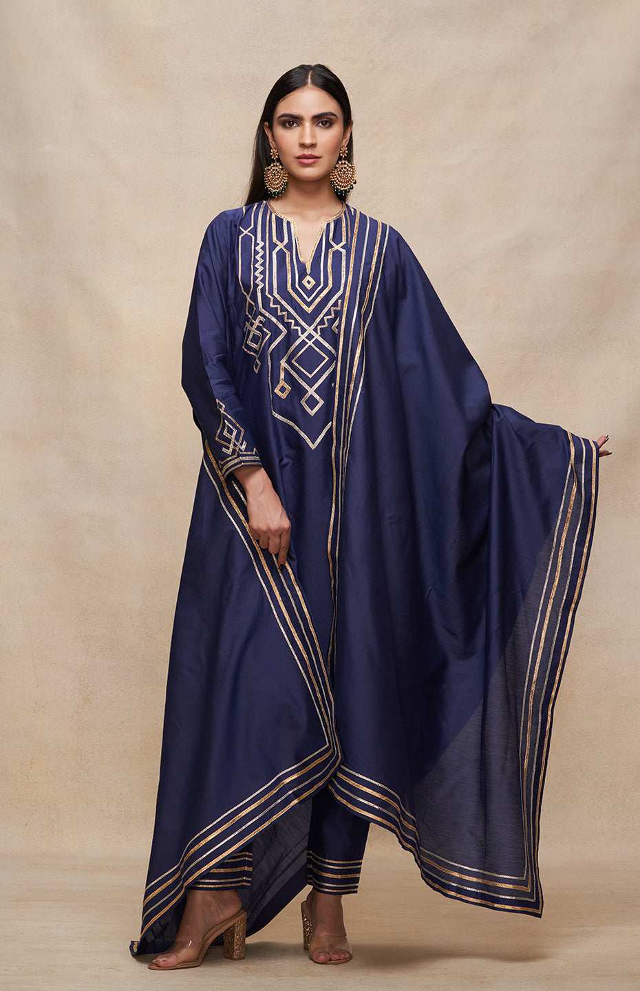 Indigo Gota Dupatta