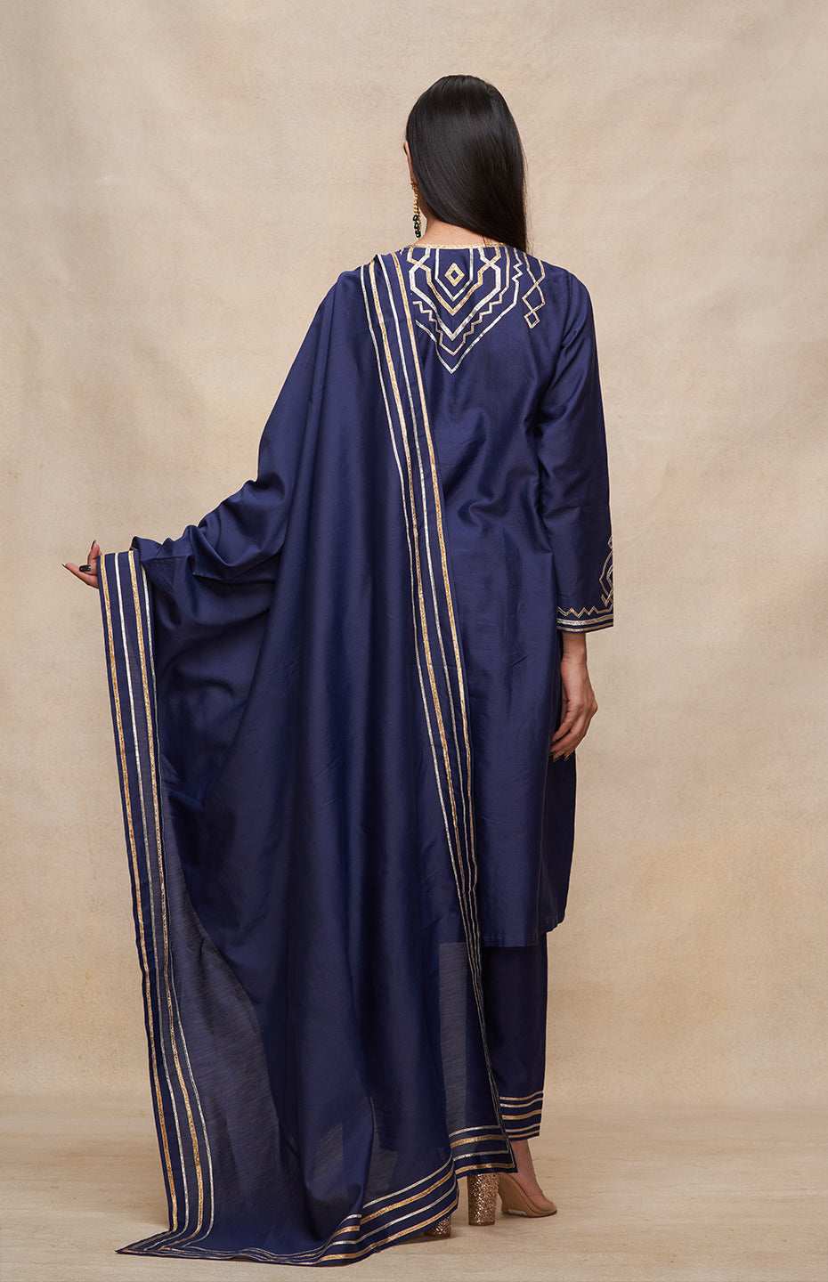 Indigo Gota Dupatta