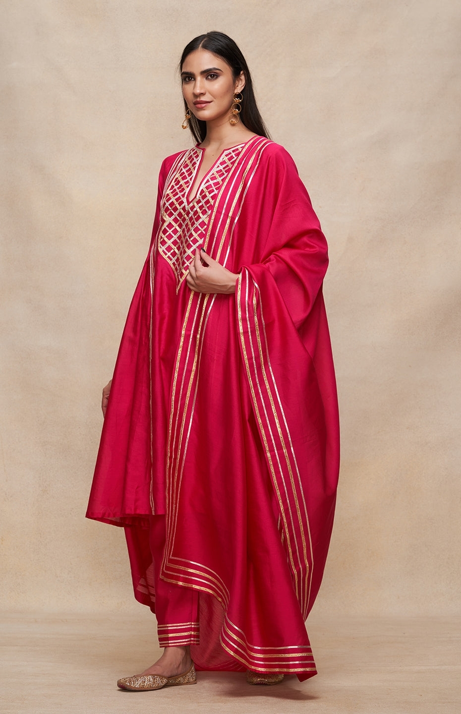 Rani Pink Gota Dupatta