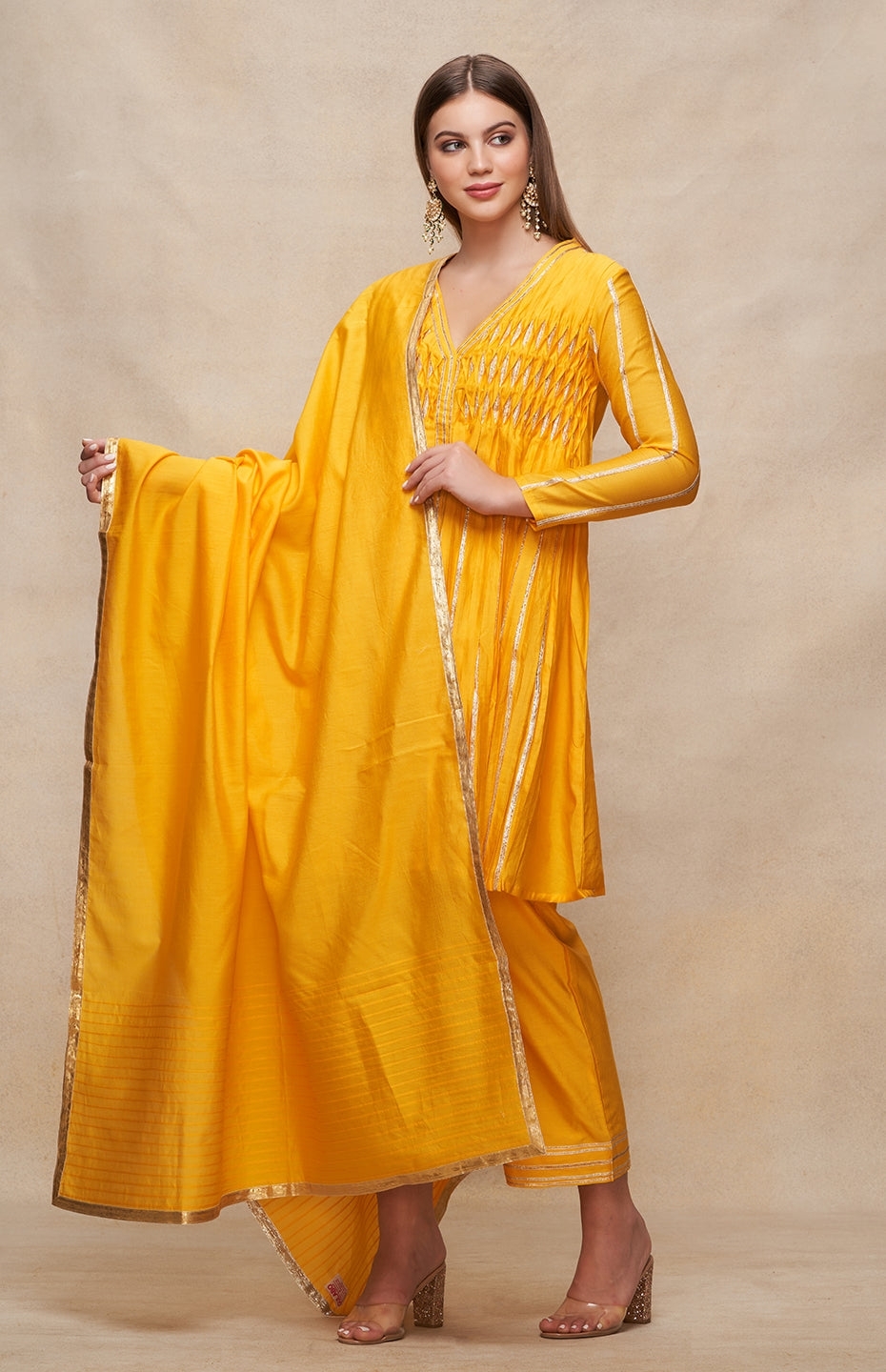 Mustard Gota Dupatta