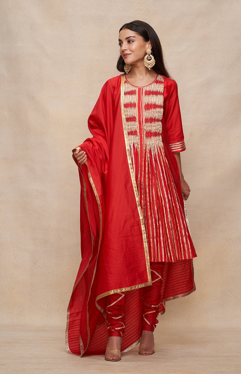 Red Gota Dupatta