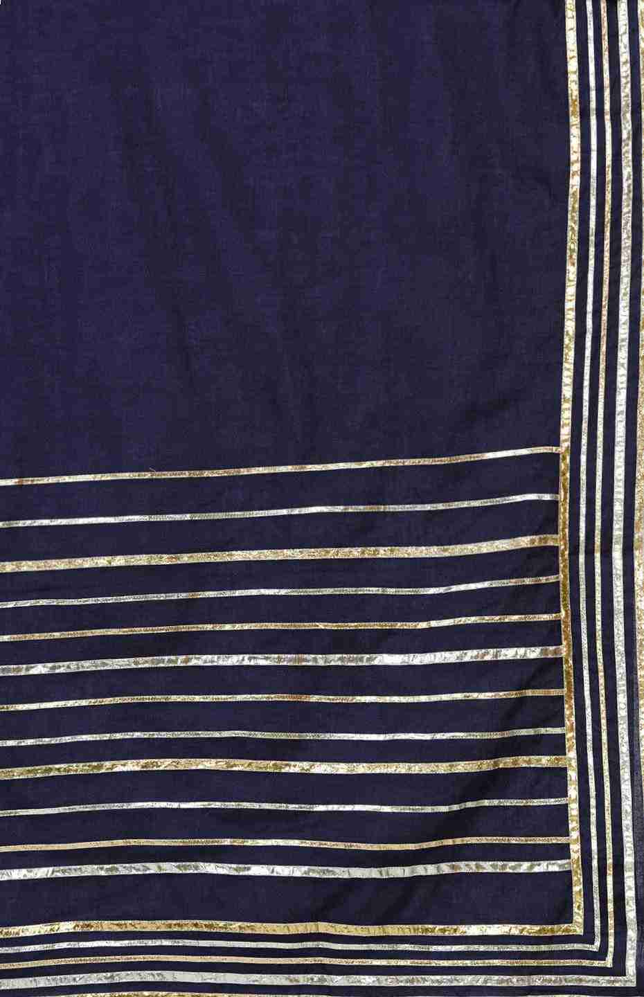 Navy Blue Barcode Dupatta