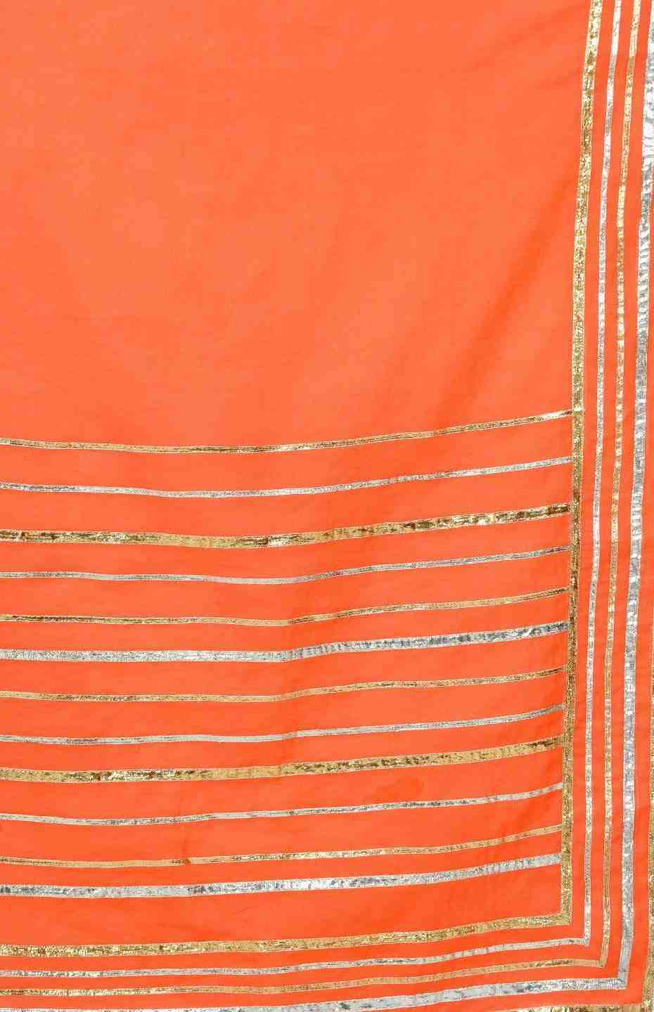 Orange Barcode Dupatta