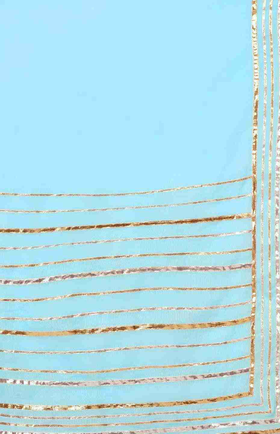 Pastel Blue Barcode Dupatta