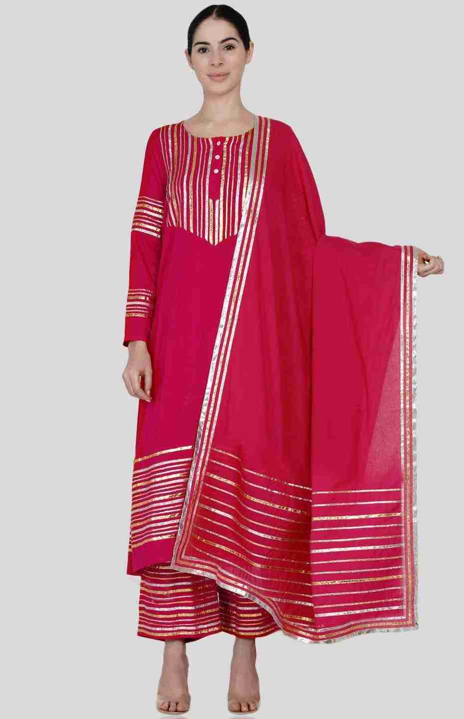 Pink Barcode Dupatta