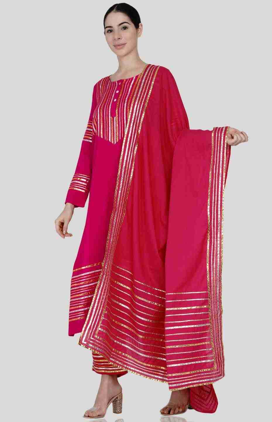 Pink Barcode Dupatta