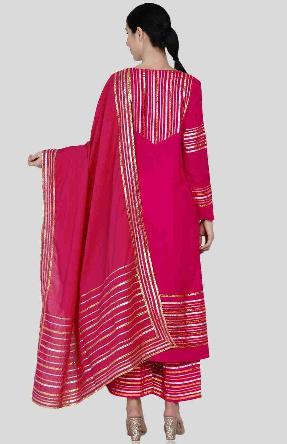 Pink Barcode Dupatta
