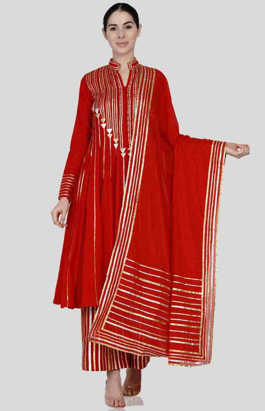 Red Barcode Dupatta