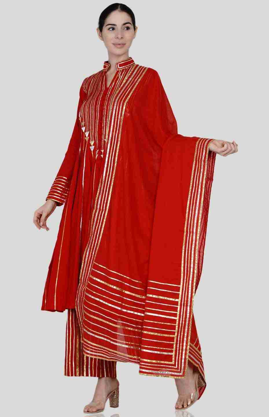 Red Barcode Dupatta