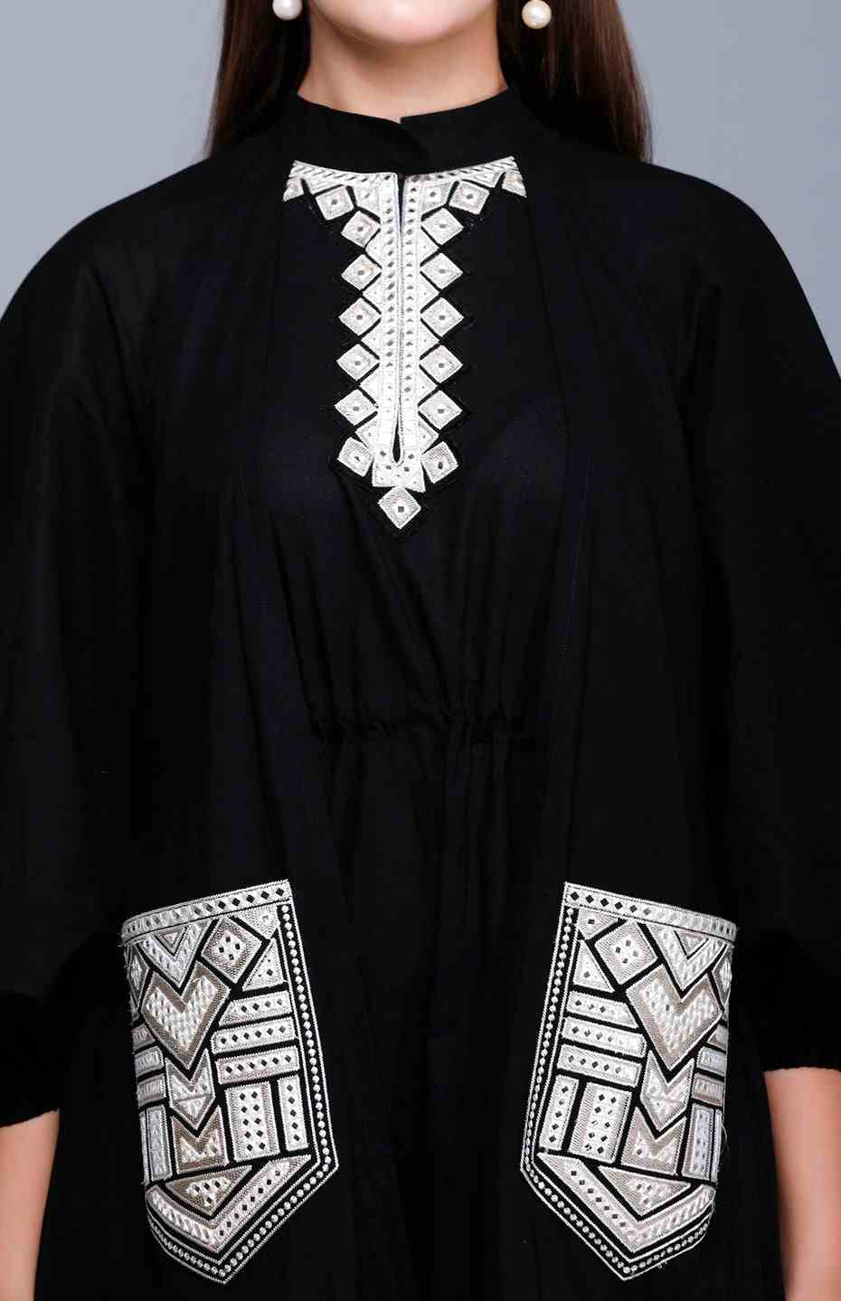 Black Flap Mirror Tunic