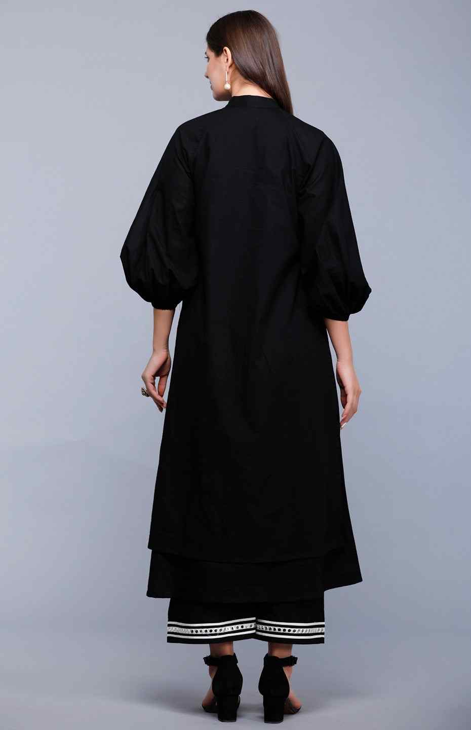 Black Flap Mirror Tunic