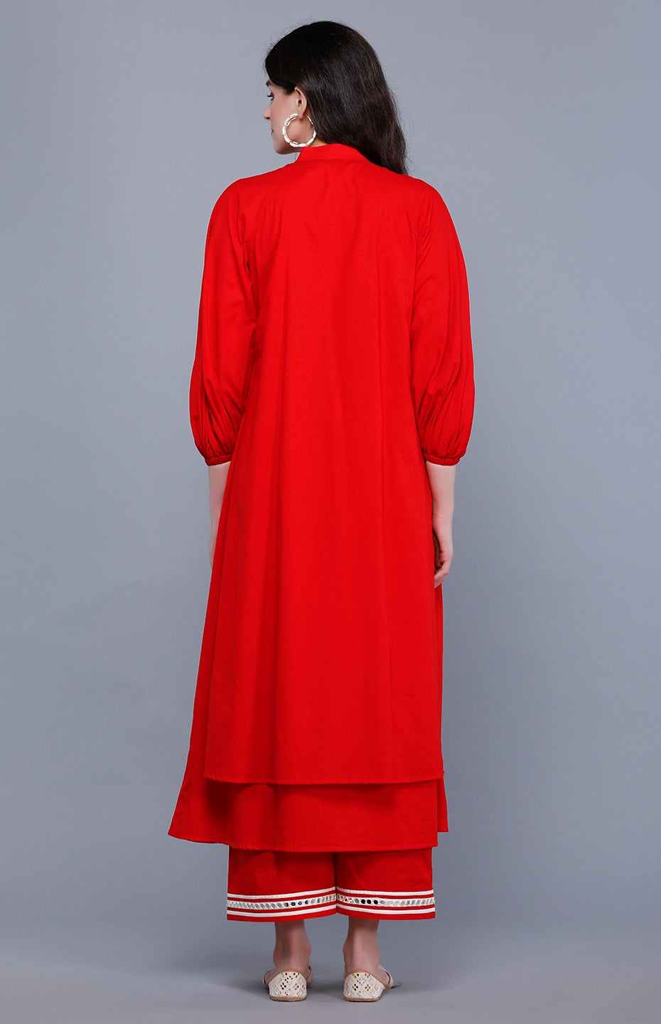 Red Flap Mirror Tunic