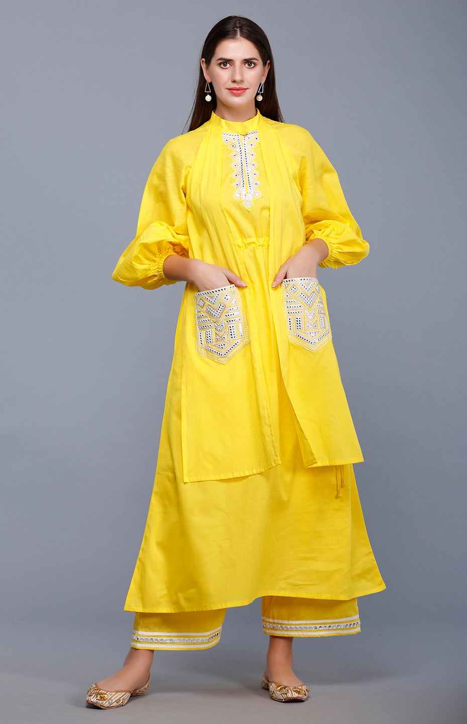 Yellow Flap Mirror Tunic