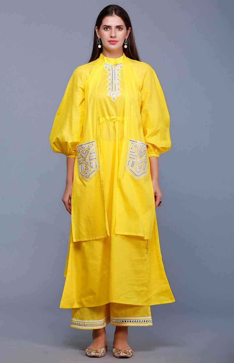 Yellow Flap Mirror Tunic
