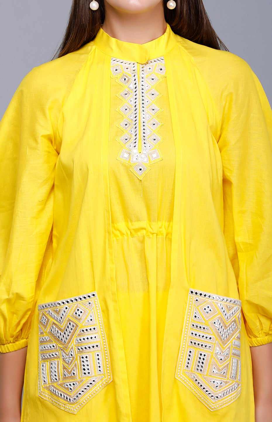 Yellow Flap Mirror Tunic