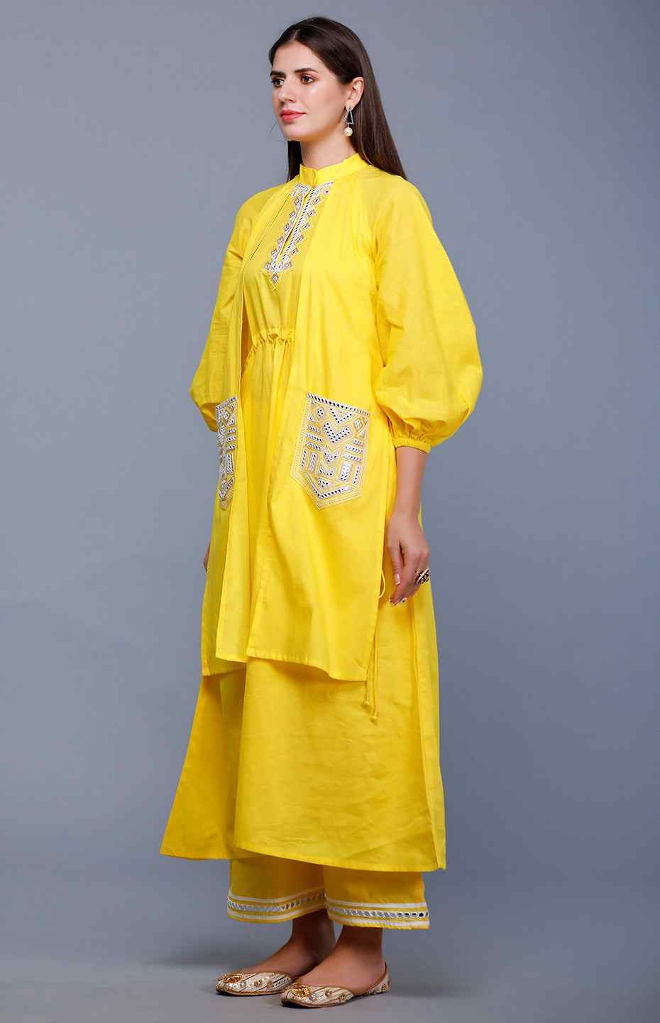 Yellow Flap Mirror Tunic