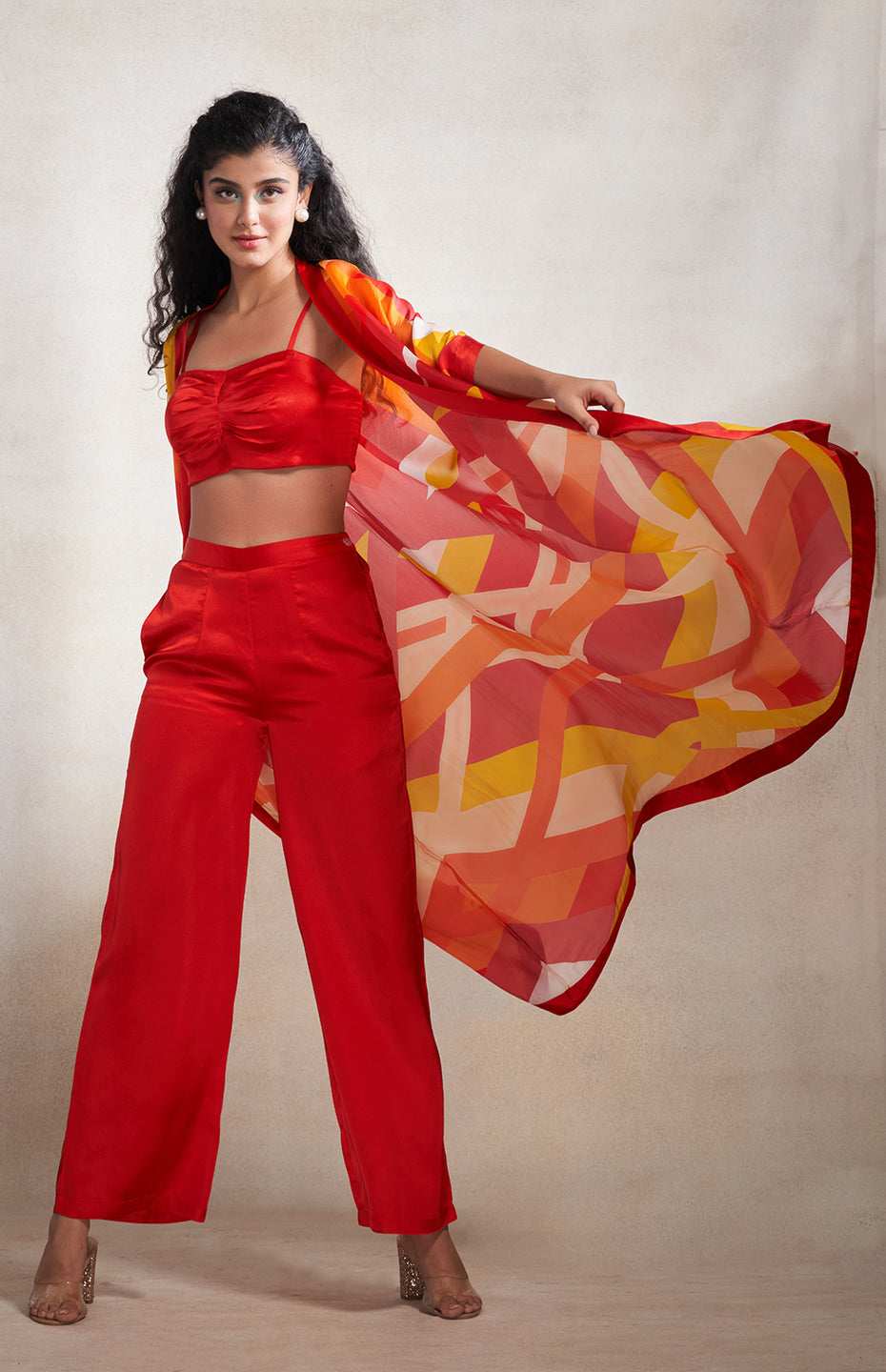 Red High Waisted Pants