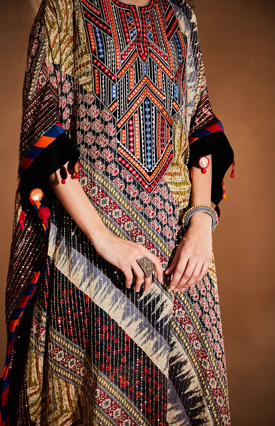 Mirror & Sequins Tribal Kaftan