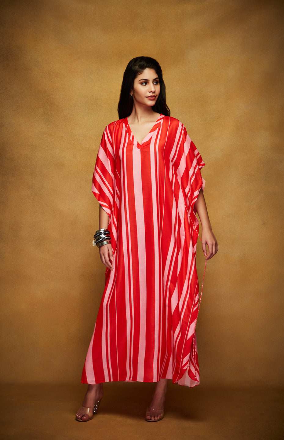 Red & Pink Kaftan