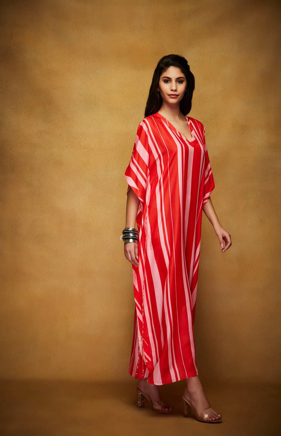 Red & Pink Kaftan