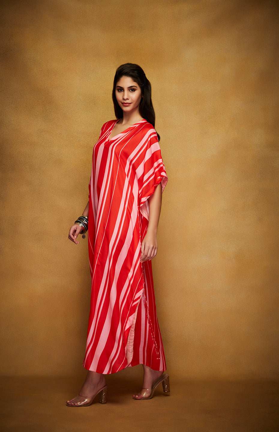 Red & Pink Kaftan