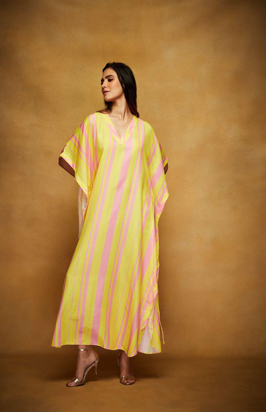 Pink & Yellow Kaftan
